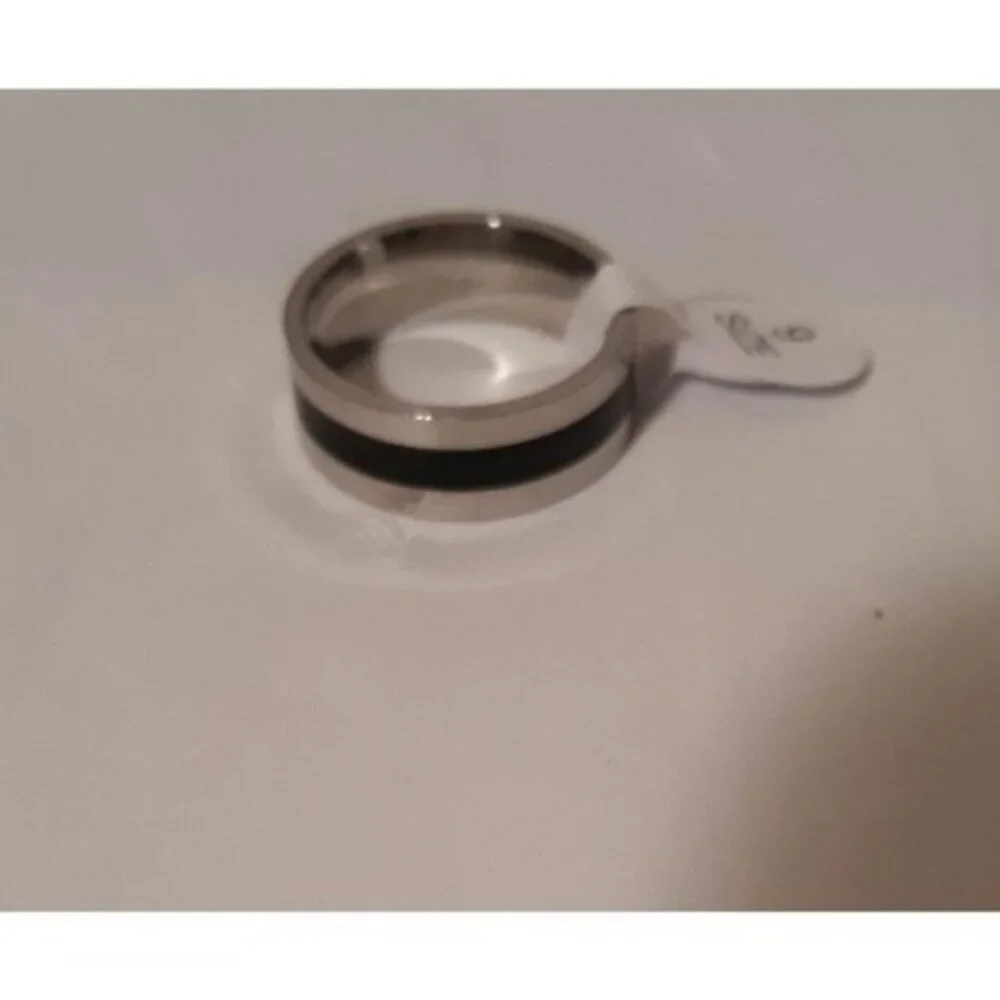 Stainless Steel Men's‎ 9mm Titanium Wedding Ring Si